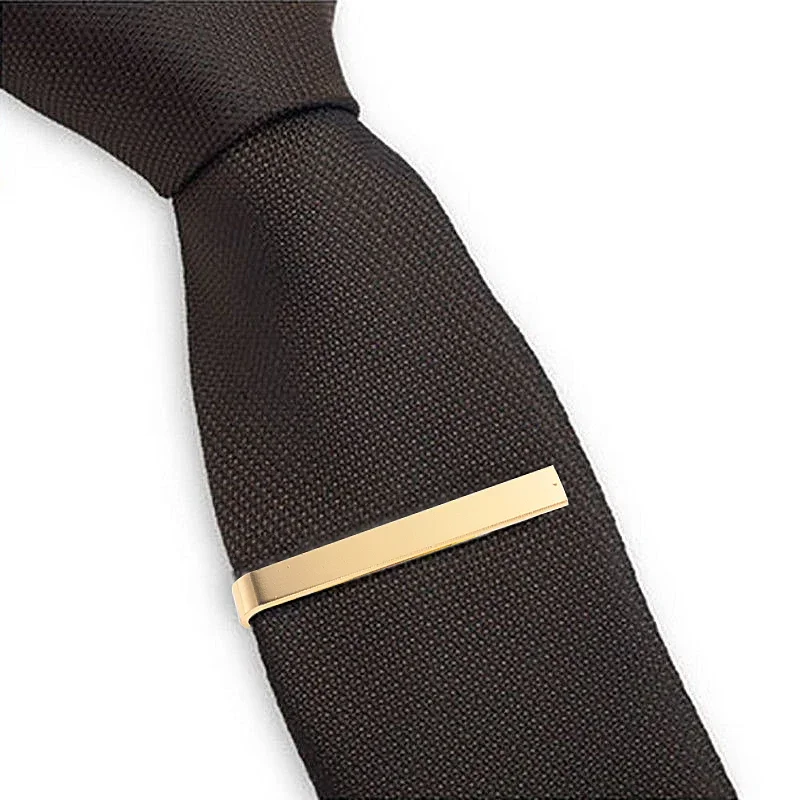 Men's Stainless Steel Tie Clip Simple Design Necktie Clasp Bar Pin for Business Formal Wear Groom Gift