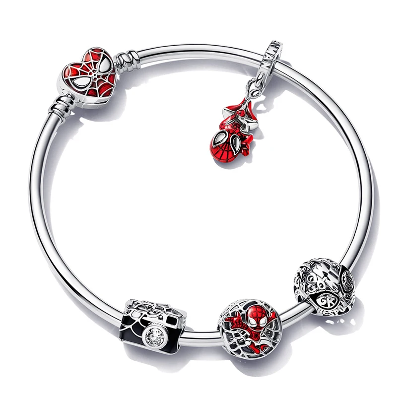 Hot selling new charm Marvel 925 sterling silver charm Spider Man bracelet Spider Man charm bead DIY women's jewelry gift